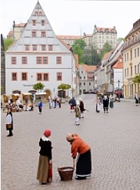 Pirna Marktplatz, Aktion lebendiges Canalettobild